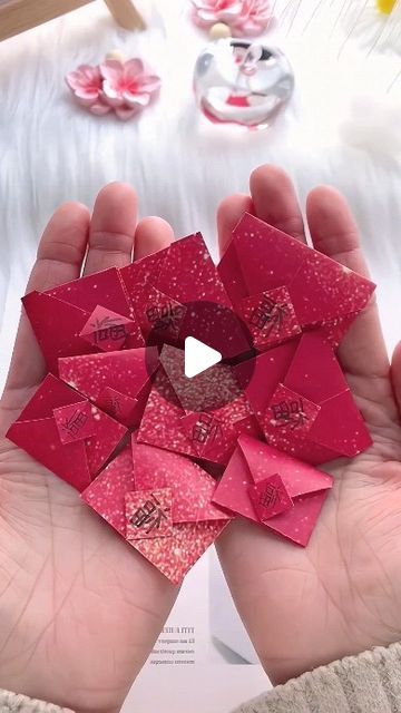 paper crafts creator on Instagram: "The New Year's Eve red envelopes are ready, would you like to celebrate the New Year with me? #Origami #tutorial #Parentchild #handicraft #Handmade #diy #NewYear #folding #red #envelope  paper craft  ideas" Small Envolpes Diy, Envelope For Money Gift Diy, Money Envelopes Diy, New Years Eve Origami, New Year Cards Handmade Ideas, Diy Red Envelope Chinese New Years, Christmas Money Oragomi, New Year Cards Handmade, Rope Wreath Diy