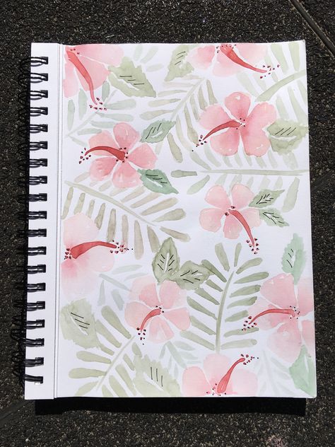 Hawaiian Inspired Flowers #PhillipsGoods #watercolor Flowers, Watercolour Flowers, Watercolor Flowers