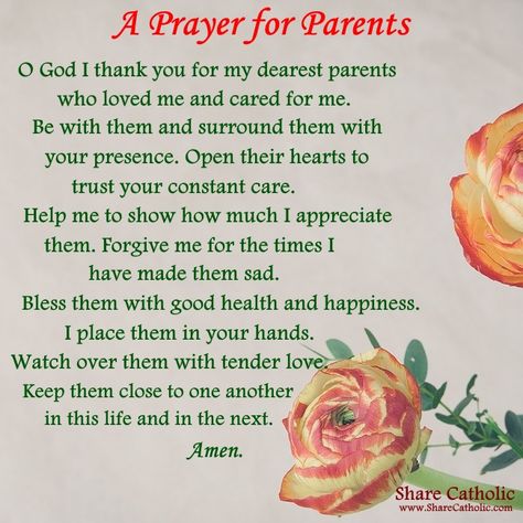 A Prayer for Parents Prayer For Parents Health, Prayer For My Parents, Prayer Bored, Prayers For Parents, Parents Prayer, Prayer For Students, Love Parents Quotes, Prayer For Parents, Prayer For Mothers