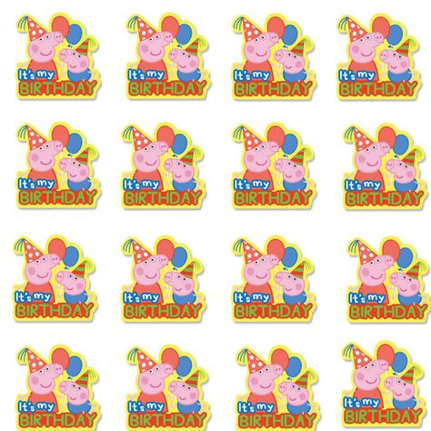 Peppa Pig Painting, Peppa Pig Cupcake Topper, Peppa Pig Printables, Bolo Da Peppa Pig, Peppa Pig Birthday Decorations, Peppa Pig Stickers, Peppa Pig Party Decorations, Peppa Pig Cupcakes, Peppa Pig Birthday Party Decorations