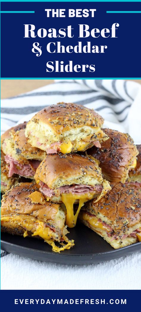 Mini Roast Beef Sliders, Leftover Roast Beef Sliders, Ribe, Baked Roast Beef Sliders, Roast Beef And Cheese Sliders, Roast Beef Party Sandwiches, Dinner Ideas With Sliced Roast Beef, Arby’s Roast Beef Sliders, Roast Beef And Swiss Sliders