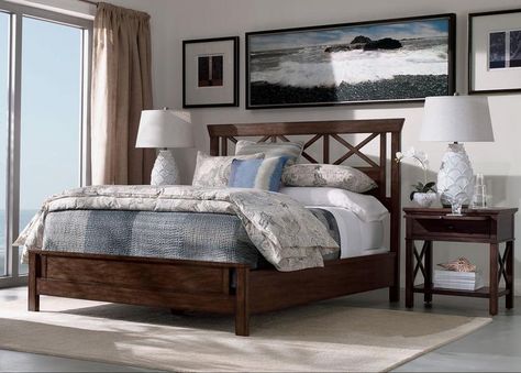 Bedroom Dark Furniture, Ethan Allen Bedroom, Explorer Bedroom, Ethan Allen Furniture, Bedroom Dark, Dark Furniture, Beach Bedroom, Ethan Allen, Free Interior Design