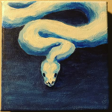 Acrylic Painting Ideas Animals, 3 D Painting Ideas, Snake Painting Easy, Snake Canvas Painting, Scary Paintings, Snake Painting, Canvas Art Projects, Diy Canvas Art Painting, Art Inspiration Painting