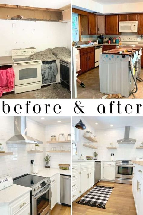 Diy Kitchen Remodel On A Budget, Single Wide Kitchen Remodel, Simple Small Kitchen Ideas, Budget Friendly Kitchen Remodel, Kitchen Remodel Tips, Home Makeover On A Budget, Kitchen Budget, Kitchen Makeover On A Budget, Old Kitchen Remodel