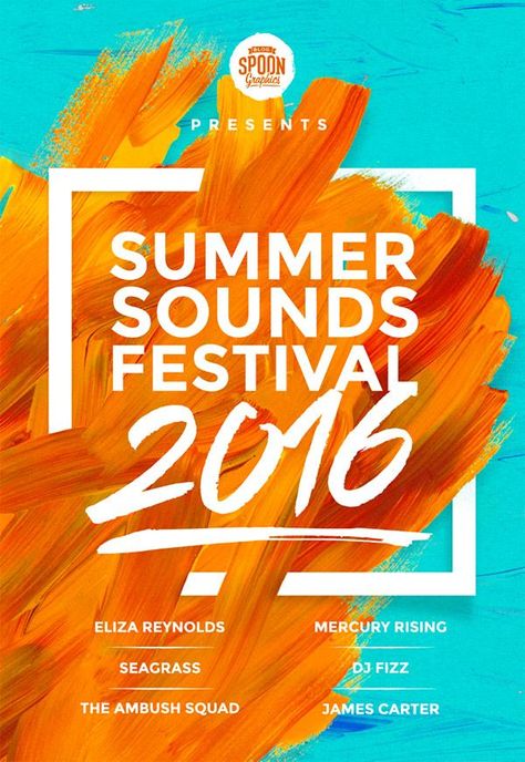 Create a Music Festival Poster Design in Photoshop « Design Cuts Promo Flyer, Poster Graphic Design, Event Posters, Music Festival Poster, Music Poster Design, Event Poster Design, 카드 디자인, Design Brochure, Poster Design Inspiration