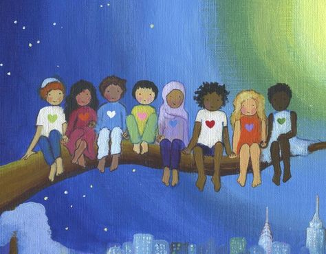 One Love art print diversity art Peace and love Kids wall | Etsy Classroom Rules, Diversity Art For Kids, Diversity Painting, Diversity Art, Peace Pictures, Unity In Diversity, Peace Art, Color Paper, Happy Art