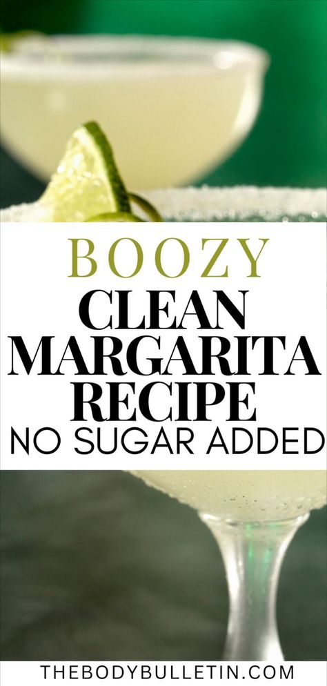 A glass of refreshing clean margarita garnished with lime slices, featuring a smooth, sugar-free margarita made with natural ingredients, perfect for a guilt-free, healthy cocktail option. Clean Margarita Recipe, Homemade Margarita Mix Recipes, Sugar Free Margarita Recipe, Margarita Recipes On The Rocks, Margaritas Recipes, Healthy Margarita, Homemade Margarita Recipe, Sugar Free Margarita, Margarita Mix Recipe