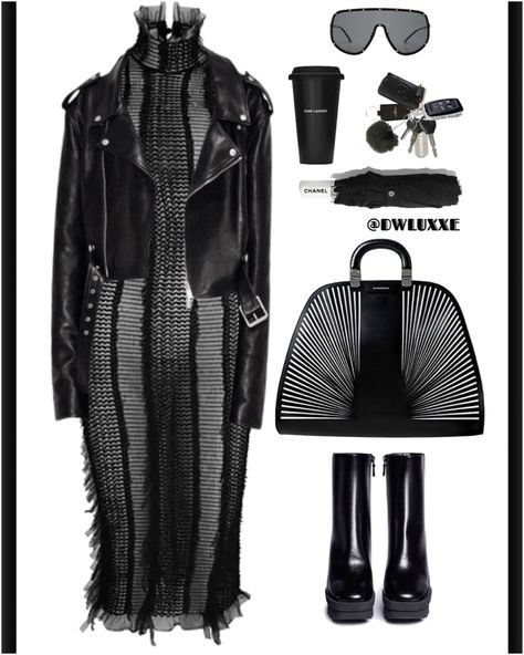 Blackout Outfit, Cute All Black Outfits, Rocker Chic Outfit, Rocker Outfit, All Black Fashion, African Inspired Clothing, Dark Feminine, Punk Rock Fashion, Estilo Punk