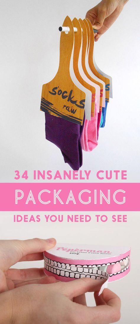 34 Insanely Cute Packaging Ideas You Need To See Cute Packaging Ideas, Clever Packaging, Genius Ideas, Cool Packaging, Graphic Design Packaging, Packing Design, Pretty Packaging, Packaging Ideas, Brand Board