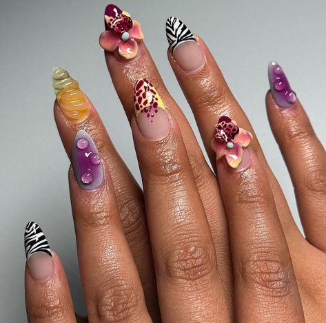 #fashioninterest  #nailart #nails #nailsofinstagram #nail #manicure #gelnails #u #nailsoftheday #naildesign #naildesigns #nailsonfleek #nailstagram #instanails #nailartist #beauty #nailpolish #nailswag #nailstyle #acrylicnails #inspire #nailtech #gelpolish #gel #nailporn #glitternails #nailsdesign #nailinspo #nailpro #nailsart #nailsnailsnails nail nail art fashioninterest  fashion Havana Nails, Nail Inspired, Orchid Nails, Happy Nails, Vacation Nails, Nail Inspiration, Funky Nails, Floral Nails, Fancy Nails