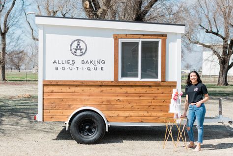 Homemade Food Trailer, Small Food Truck Design, Rustic Food Truck Design, Concession Trailer Ideas Design, Campers Turned Into Food Trucks, Cargo Trailer Food Truck, Farmhouse Food Truck, Upscale Food Truck, Pie Food Truck