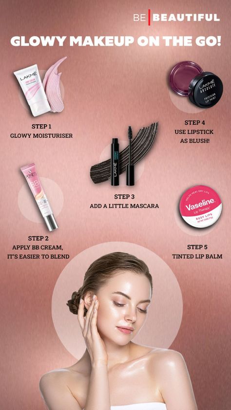 One Product Makeup Look, Dewy Makeup Look Products, Dewy Eye Makeup, How To Do Simple Makeup, Makeup Simple Natural, Face Makeup Natural, Glow Makeup Look, Glowing Makeup Look, Glowy Dewy Makeup