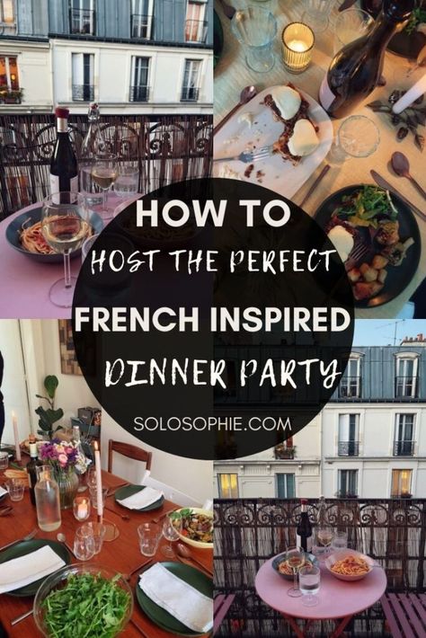 French Dinner Party Decor, French Dinner Table Setting, Parisian Food Party, French Cafe Theme Party, French Inspired Dinner Party, French Dinner Party Decorations, French Dinner Party Table Setting, French Summer Dinner Party, French Dinner Party Menu Ideas