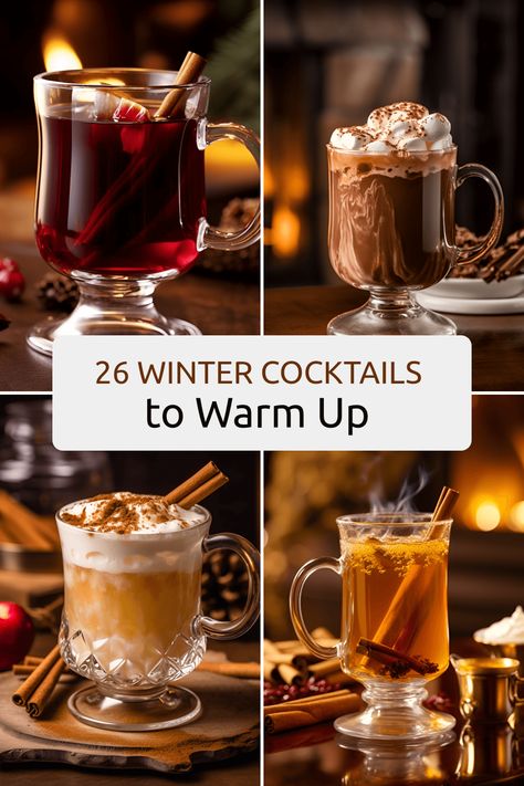 Discover a variety of delicious and comforting winter cocktail recipes, including Irish Coffee, Hot Toddy, and more to enjoy on chilly nights. Hot Toddy Recipe Rum, Hot Liquor Drinks, Hot Christmas Drinks, Hot Alcoholic Drinks, Hot Mulled Cider, Low Cal Drinks, Winter Cocktail Recipes, Winter Beverages, Cider Punch