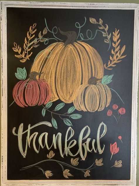 Thanksgiving Chalkboards Ideas, Chalk Art Thanksgiving, Thanksgiving Blackboard Ideas, Chalkboard Thanksgiving Ideas, Fall Chalkboard Art Diy, November Chalkboard Art Calendar, November Chalkboard Art, November Chalkboard, Pumpkin Chalkboard Art