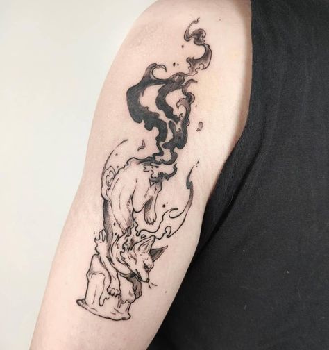 Amazing abstract style fox tattoo on upper arm Tattoo On Upper Arm, Abstract Fox, Upper Arm Tattoos, Fox Tattoo, Upper Arms, Abstract Tattoo, Abstract Styles, Inspirational Tattoos, Tattoo On