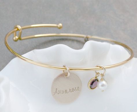 Gold Bracelet Simple, Mountain Necklace, Bracelet Simple, Gold Plated Bangles, Birthstone Bracelet, Birthstone Bracelets, Gold Bangle Bracelet, Gold Bangle, Charm Bangle