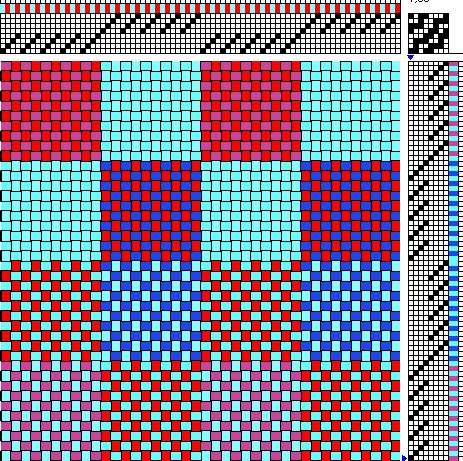 The patterns in patterned double weave are created by the exchange of areas in one layer of cloth with another layer of the same cloth.  Amazing patterns can be woven even on a simple loom using a … Textile Pattern Design Fashion, Weaving Patterns Loom, Weaving Scarfs, Swedish Weaving Patterns, Weaving Drafts, Swedish Weaving, Weaving Tutorial, Double Weave, Loom Knitting Patterns