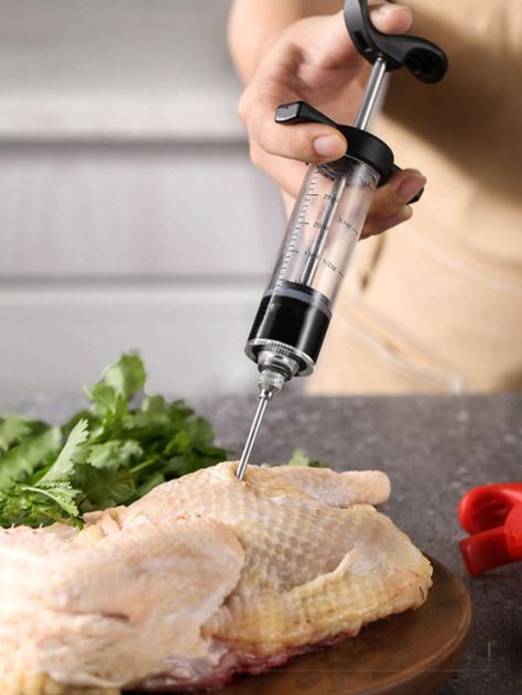 1pc/3pcs/4pcs Flavor Injector For Turkey, Steak, Grilled Meat, BBQ, Marinade, Basting, And Seasoning, Red Wine SyringeI discovered amazing products on SHEIN.com, come check them out! Meat Injector, Turkey Baster, Bbq Steak, Kitchen Seasoning, Meat Seasoning, Sugar Free Candy, Turkey Chicken, Marinated Pork, Bbq Meat