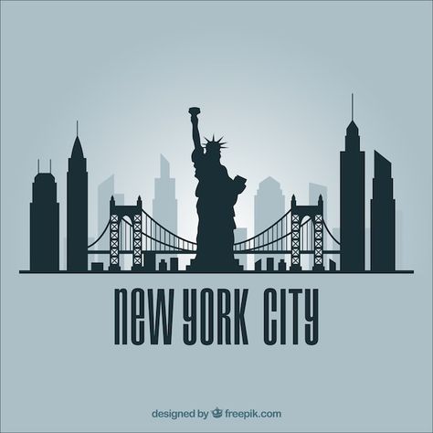 Skyline silhouette of new york city | Premium Vector #Freepik #vector #skyline-silhouette #building-silhouette #city-silhouette #new-york New York Skyline Silhouette, New York Silhouette, Silhouette City, Building Silhouette, Skyline New York, New York Theme, Sketch Reference, City Skyline Silhouette, Skyline Silhouette