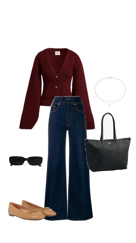 #outfit #fyp #fall2024 #burgundy #cardigan #recent #outfitaesthetic Burgundy Top Outfit Work, Burgundy Outfits For Women Winter, Burgundy Cardigan Outfit Work, Burgundy Top Outfit Ideas, Burgundy Cardigan Outfit Fall, Burgundy Outfit Aesthetic, Burgundy Outfits For Women, Maroon Top Outfit, Burgundy Cardigan Outfit