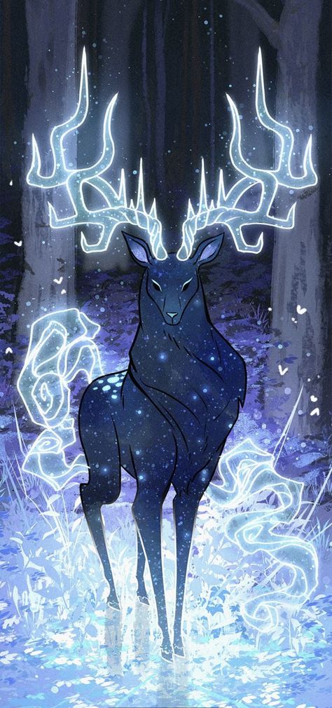 Made Of Stardust Webtoon, Mythical Art, Mystical Animals, Mythical Animal, Deer Art, Fantasy Beasts, Creature Drawings, Fantasy Creatures Art, Arte Sketchbook