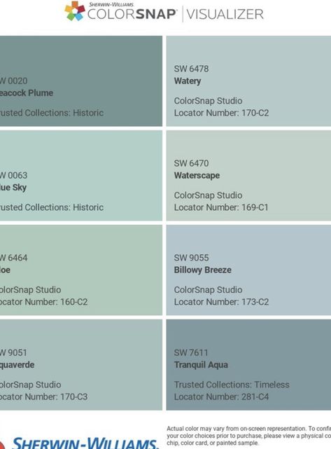 Muted Aqua Paint Colors, Seafoam Green House Exterior, Coastal Green Paint Colors, Coastal Bedroom Colors, 2024 Color Palette, Blue Green Bathrooms, Seaside Kitchen, Green House Exterior, Coastal Paint Colors