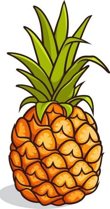 Art Toddlers, Pineapple Drawing, Beach Stickers, Pineapple Illustration, Fruit Coloring, Jungle Decorations, Pineapple Wallpaper, Fruit Coloring Pages, Shark Birthday Party