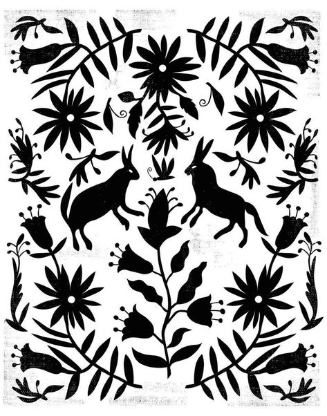 Mexico Bedroom, Otomi Art, Home Decor Black And White, Mexican Wall Art, Mexican Pattern, Home Decor Black, Decor Black And White, Mexican Home Decor, Print Bedroom