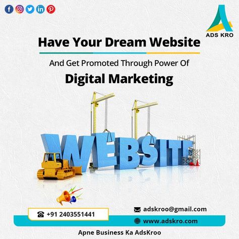 Adskro is the best Web development company. We Develop Awesome Websites! that offer reliable solutions to Reach Customers Globally, Sell More, And Increase Revenue. Just Dial Our number & Our Marketing Team will Help You. For more Details. Call Us Now:📞 +91 0240 355 1441 / 087888 75353 Email at: adskroo@gmail.com Web: www.adskro.com #website #webdesign #websitedesign #marketing #design #digitalmarketing #seo #webdevelopment #web #business #websitedesigner #adskro Web Development Post, Digital Marketing Agency Website Design, Digital Marketing Agency Website, Awesome Websites, Engineers Day, Web Development Agency, Web Business, Web Development Company, Marketing Design