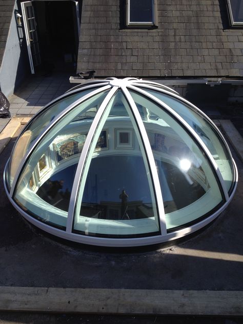 External view of double glazed dome rooflight. Dome Skylight Ideas, House Skylight, Skylight Dome, Dome Skylight, Skylight Architecture, Skylight Glass, Dome Roof, Roof Dome, Roof Skylight