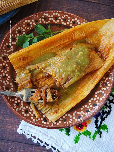 This plant-based, or vegan tamales recipe is full of authentic Mexican flavors just made without the meat. Tamales rojos (or red tamales) made with red tamale Tamales In Crockpot, Authentic Mexican Tamales, Meat Recipes Healthy, Vegetarian Tamales, Masa For Tamales, Vegan Tamales, Mexican Tamales, Tamales Recipe, Mexican Salsa Recipes