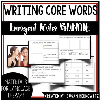 If you want to introduce genuine writing to your students with special needs, language disorders, or Complex Communication Needs, this bundle of writing activities is for you! From using alternative pencils to writing simple stories ( from 1 sentence to multiple), there is something for Core Vocabulary Activities, Augmentative Communication, Core Words, Language Disorders, Core Vocabulary, Special Needs Students, Expressive Language, Book Companion, Speech Language Therapy