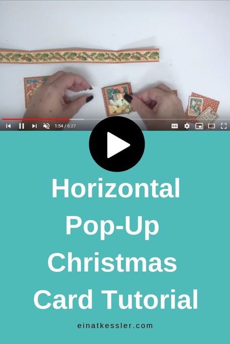 Make a Horizontal Pop Up handmade Christmas Card. Follow the video tutorial for this fun DIY Christmas card idea with lots of room for journaling and interactive effect! #card #Christmas #handmade #idea #holiday #tutorial #DIY Greeting Card Tutorials How To Make, Handmade Christmas Cards Using Dies, Christmas Greeting Cards Design, Homemade Christmas Cards Ideas Creative, Homemade Xmas Cards, Papercraft Christmas Cards, Pop Up Christmas Cards, Chrismas Cards, Christmas Card Tutorials