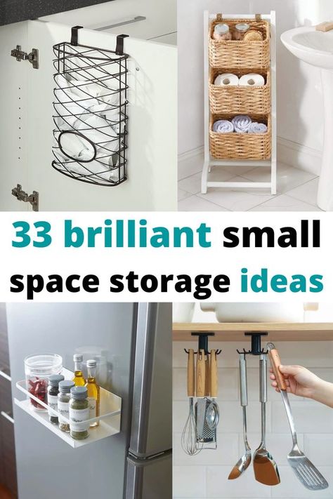 Space Saving Ideas For Home, Small Apartment Storage, Diy Space Saving, Apartment Storage, Diy Space, Space Storage, Apartment Organization, Small Space Storage, Creative Storage