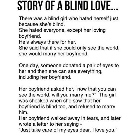 Black, Blind Girl, Blind Love, Hate Everyone, Blinds, The Story, White