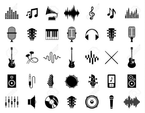 Music Store Design, Dj Tattoo, Drum Tattoo, Musical Logo, Diary Art, Tats Ideas, Radio Icon, Vintage App, Audio Store