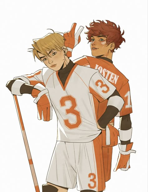 Andreil fanart | Andrew Minyard and Neil Justen | all for the game by Nora Sakavic | cr dahr69 on twitter Neil And Andrew, All For The Game, Neil Josten, Raven King, Foxhole Court, Love Soft, Fox Games, Cartoon Books, Kings Man