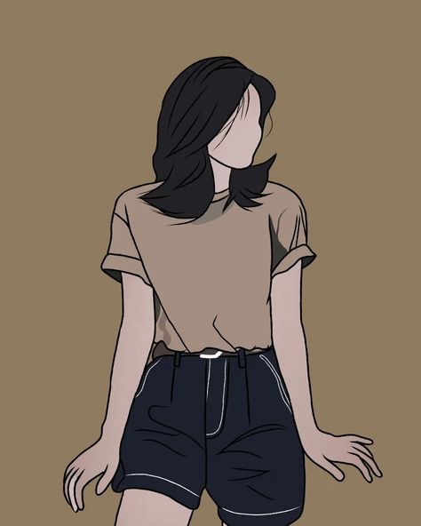 New Beginning🌱 Faceless Girl PR: Pinterest #pinterest #ibispaintx #digitalart #illustration #artwork #art #girl #ctto📷 #lineart Faceless Person Drawing, Faceless Drawing, Boundaries Art, Faceless Girl Drawing, Cute Faceless Photo Drawing, Faceless Vector Art, Procreate Faceless Portrait, Faceless Portrait Illustration, Animation Character Drawings