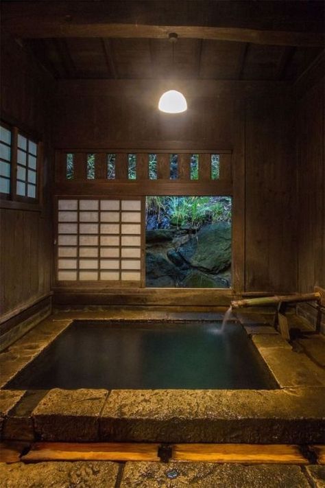 Japanese Bathroom Ideas, Japanese Bathrooms, Kurokawa Onsen, Japanese Inn, Japanese Bath House, Japanese Bathroom Design, Onsen Japan, Japanese Bathroom, Japanese Hot Springs