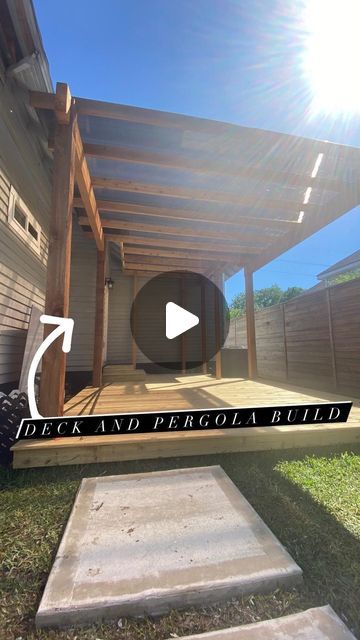 Jb Aguilar on Instagram: "Deck and Pergola Build! The final piece to this backyard! 😬 #diy #deck #pergola #coveryourpergola #cedar #lumber #treatedlumber"