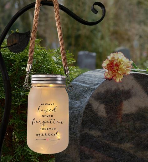 Loss Of Son, Loss Of Dad, Happy Heavenly Birthday, Memorial Lanterns, Pennies From Heaven, Cemetery Decorations, Grave Decorations, Child Loss, Bereavement Gift