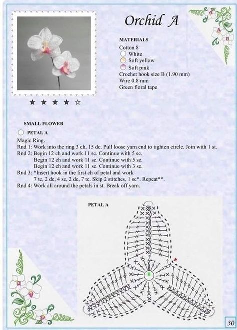 Crochet Orchid Patterns & Care Tips | Get Crafting! Crochet Orchids, Corak Krusye, Crochet Plants, Diy Crafts Crochet, Crochet Flowers Free Pattern, Crochet Bouquet, Pola Amigurumi, Flowers Crochet, Crochet Plant