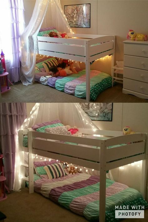 Mermaid Themed Bedroom, Mermaid Decor Bedroom, Kura Bed, Mermaid Room, Themes Ideas, Top Bunk, Princess Room, Shared Room, Kids Bunk Beds