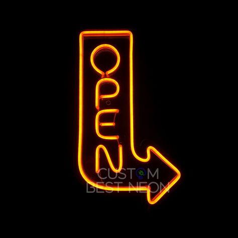 Open Sign Drawing, Open Signs Ideas Business, Reference Building, Shop Neon Sign, Open Neon Sign, Led Open Sign, Neon Open Sign, Building Photo, Neon Bar Signs