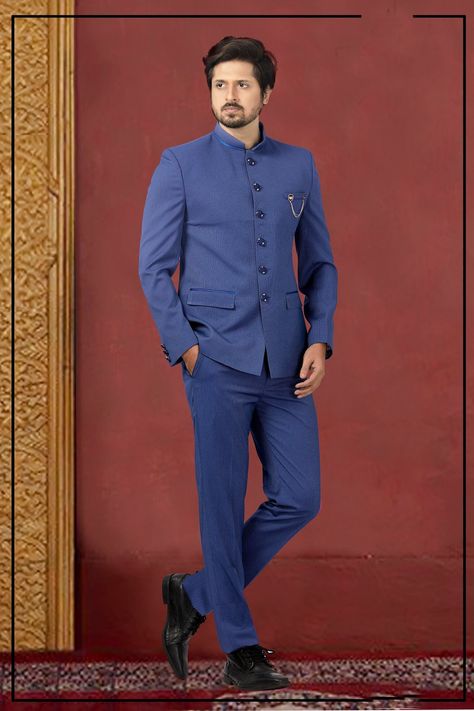 Buy Indian Traditional Ethnic Royal Blue Sherwani for Men Jodhpuri online on Etsy India. Shop for handmade, vintage and unique Mens Jackets & Coats items from desiphoshak online on Etsy Blue Sherwani For Men, Royal Blue Sherwani, Blue Coat Pant, Men Jodhpuri, Jodhpuri Suits, Indo Western For Men, Jodhpuri Suits For Men, Blue Sherwani, Mens Indian Wear