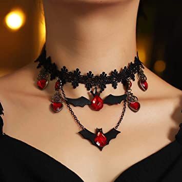 Bella has a secret she not the only child she has sisters she doesn't… #fanfiction #Fanfiction #amreading #books #wattpad Hippie Goth, Red Heart Necklace, Black Lace Choker, Lace Choker Necklace, Vintage Choker Necklace, Bat Pattern, Choker Collar Necklace, Halloween Necklace, Lace Choker