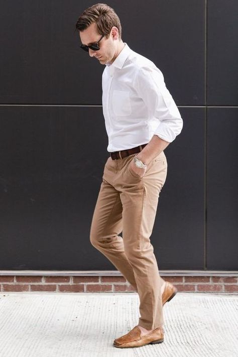 ... Khaki Chinos Men Outfits, Cool Outfits Men, Men Khaki Pants Outfit, Khaki Outfit Men, Earth Tone Outfits Men, Khaki Pants Outfit Men, Tan Pants Outfit, Beige Pants Outfit, Chinos Men Outfit