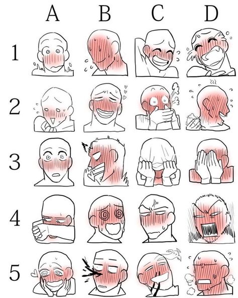 Drawing Face Expressions, Seni Dan Kraf, Drawing Faces, 캐릭터 드로잉, Drawing Expressions, Memes Humor, Art Base, Anime Drawings Tutorials, Drawing Tutorials