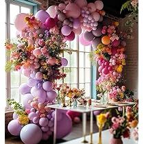 Wildflower Party Theme, Pastel Balloon Arch, Purple Balloon Garland, Lavender Balloons, Wildflower Birthday Party, Lilac Balloons, Purple Balloon, Balloon Arch Kit, Small Balloons